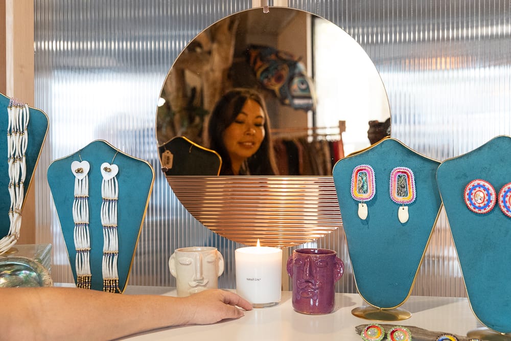 Wilbur works in the Tidelands boutique