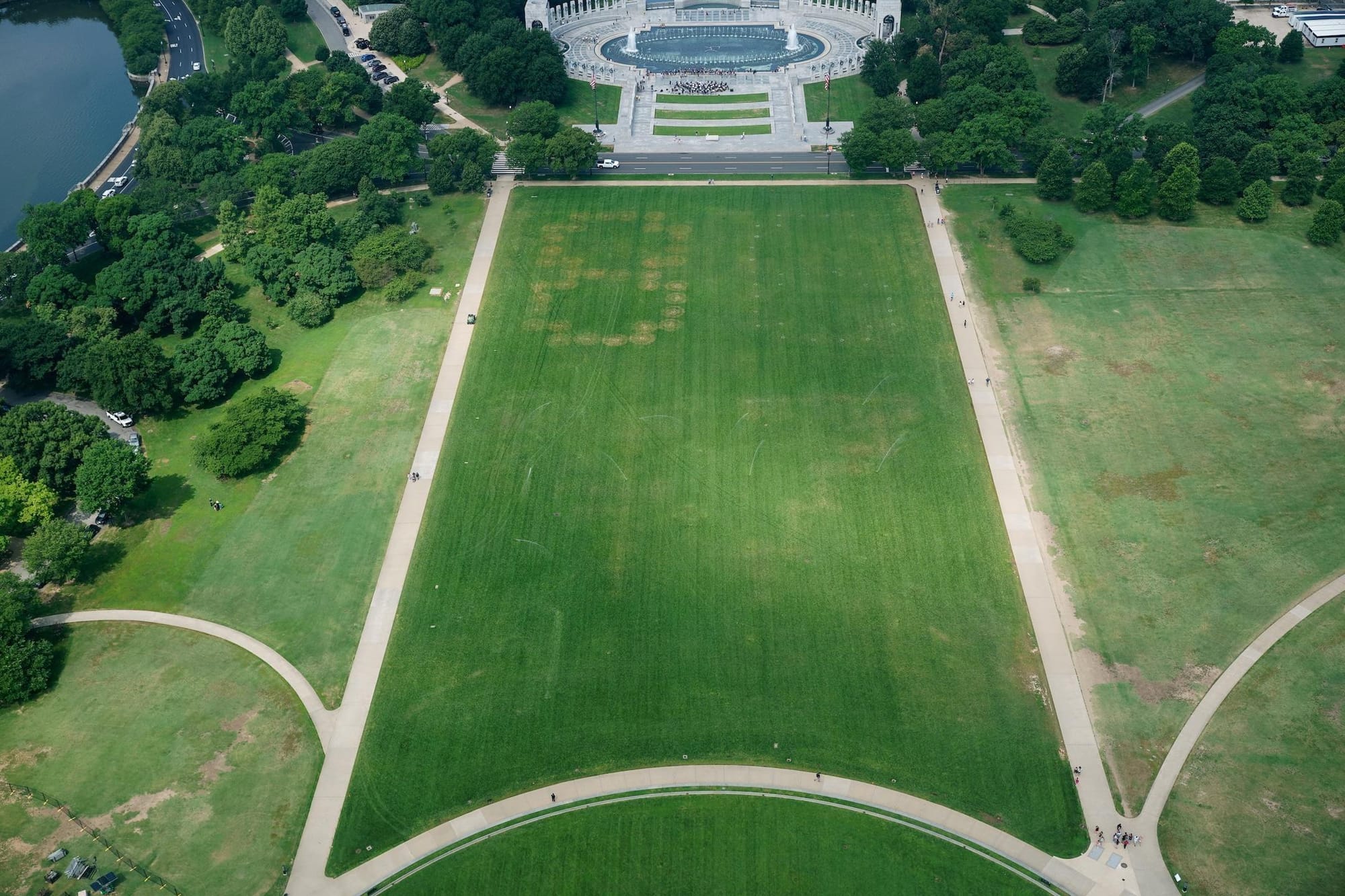 News Wrap: Anti-Trump message etched into National Mall