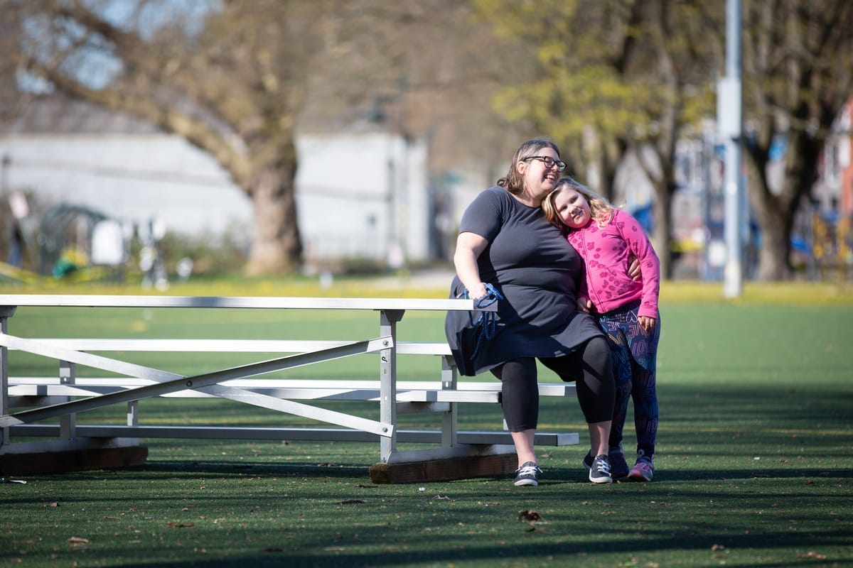 family in a park