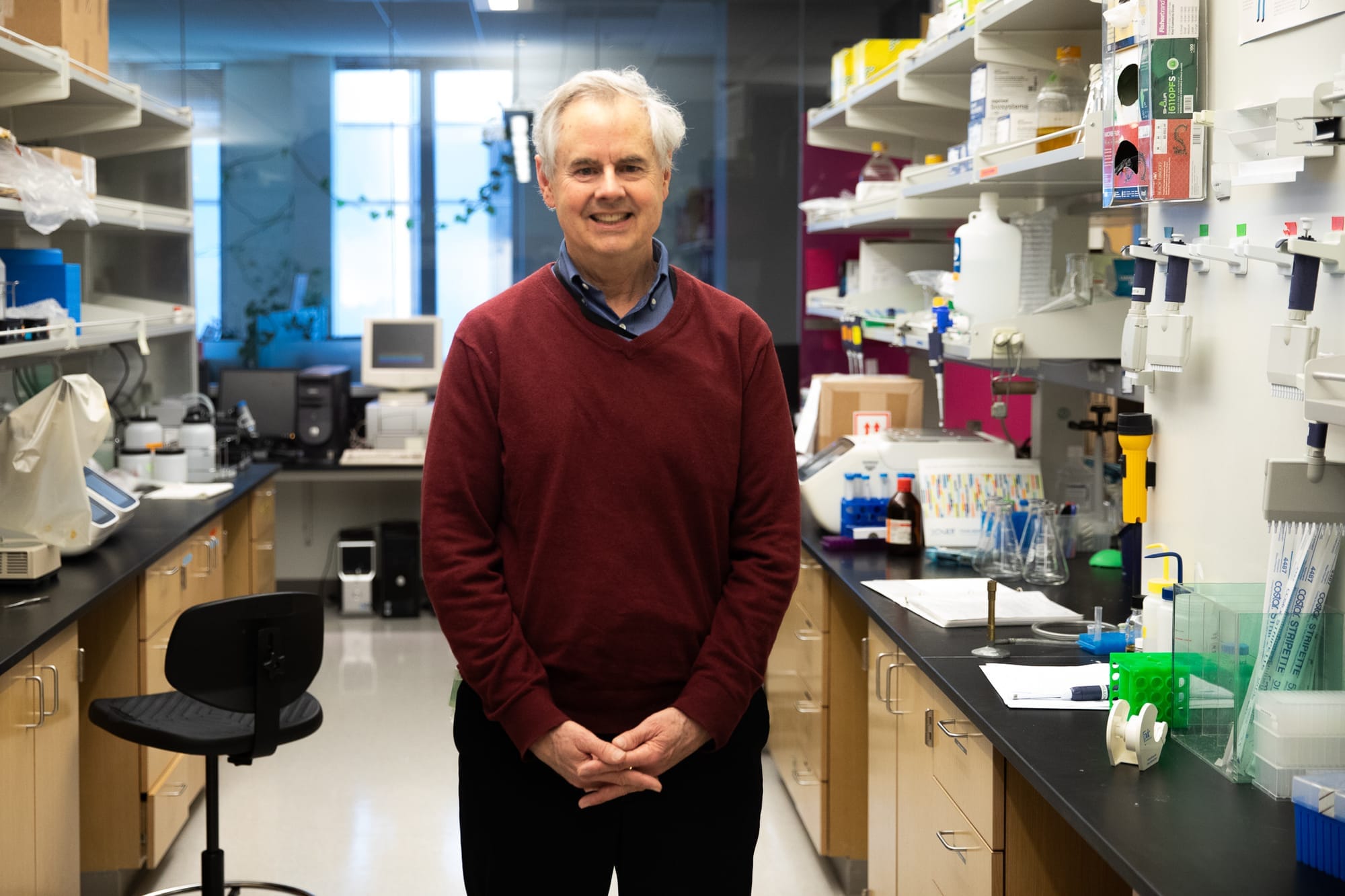 Dr. Wes Van Voorhis in his lab