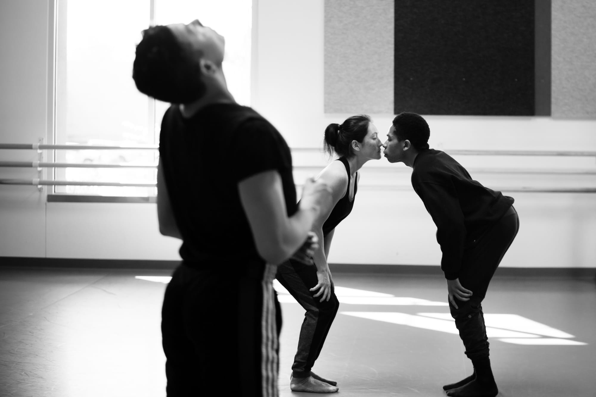 Whim W’Him rehearsing Danielle Agami’s “Duck Sitting” PHOTO CREDIT: Bamberg Fine Art