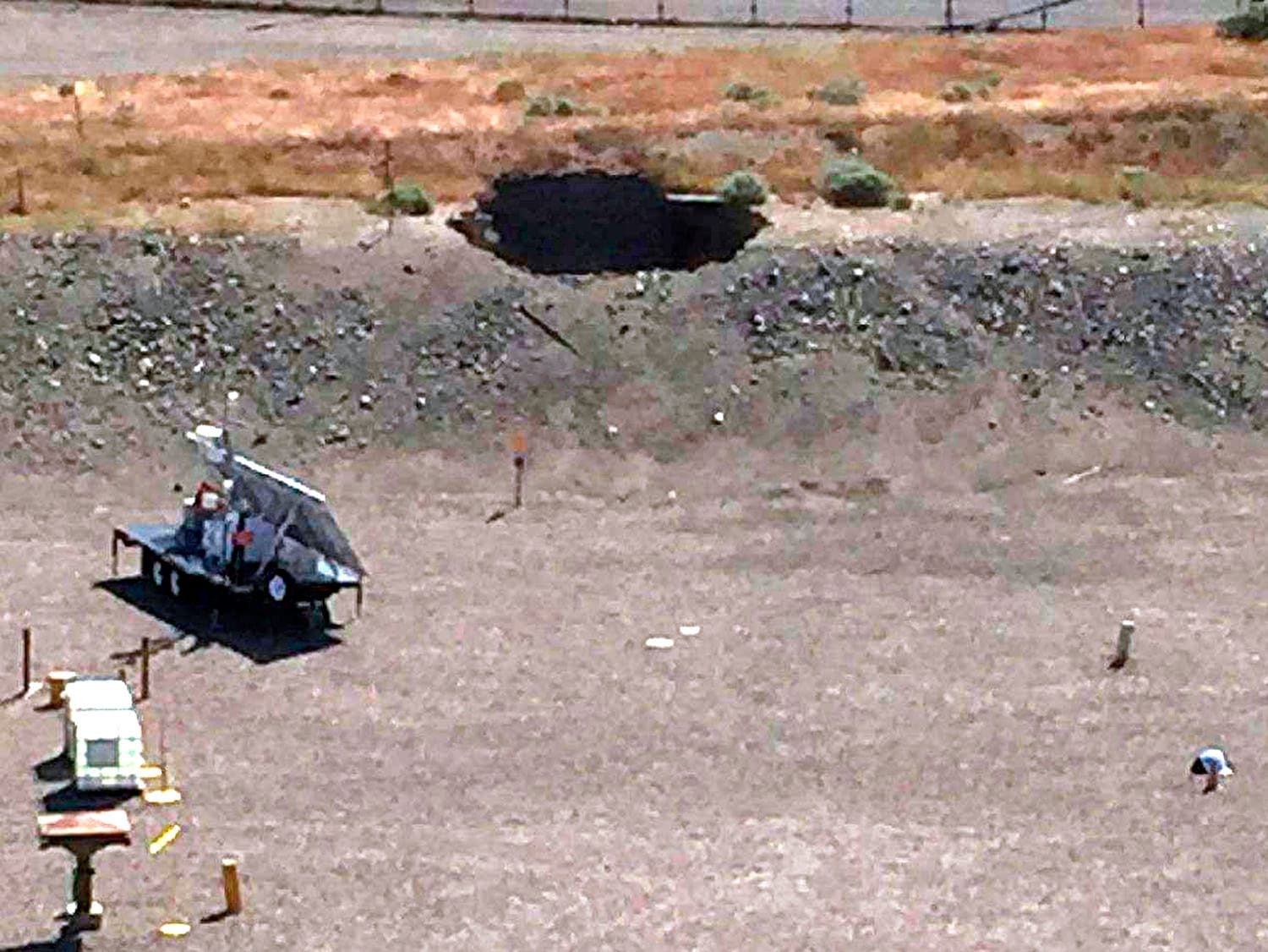 the view outside collapsed tunnel from 2017