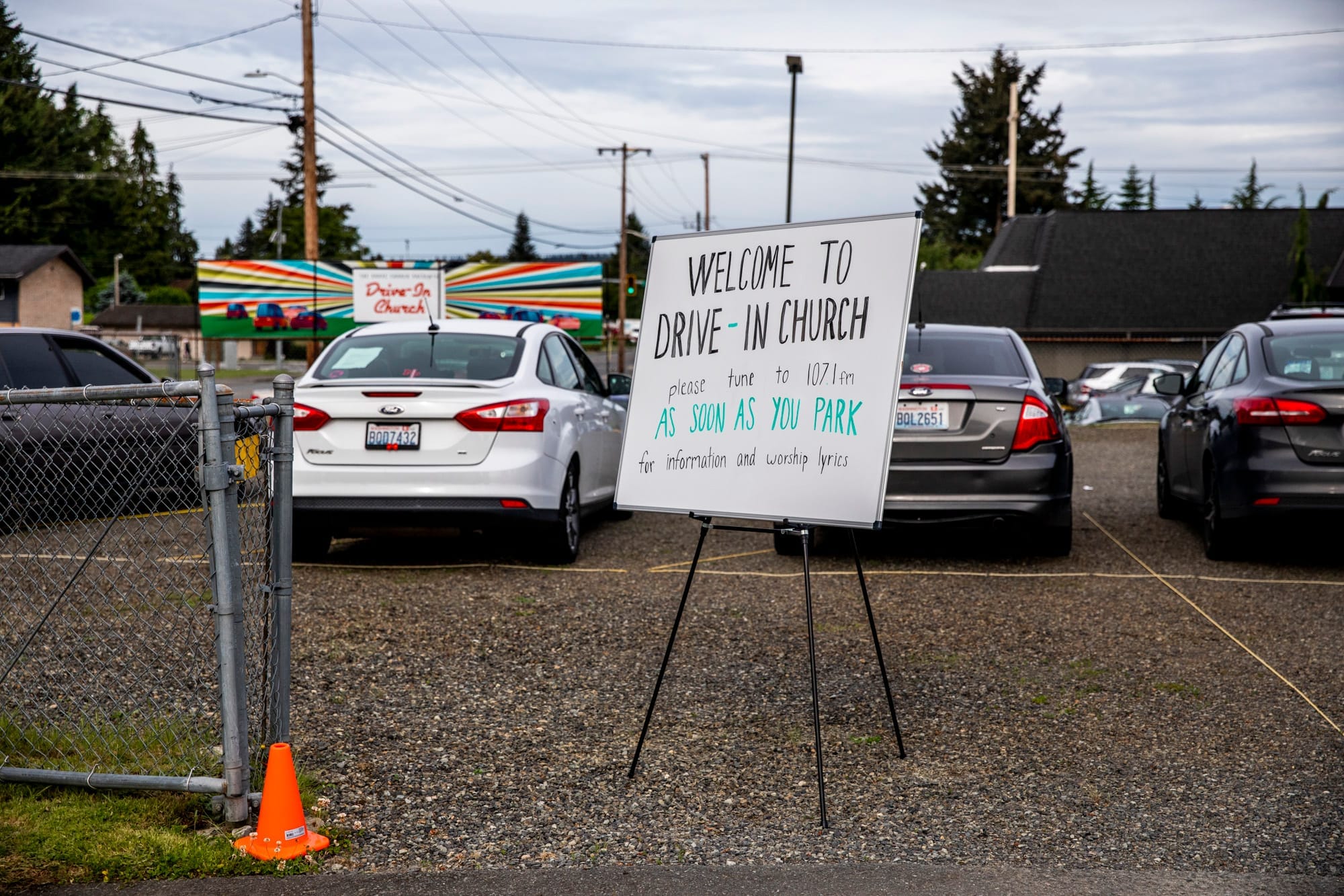 A church welcome sign