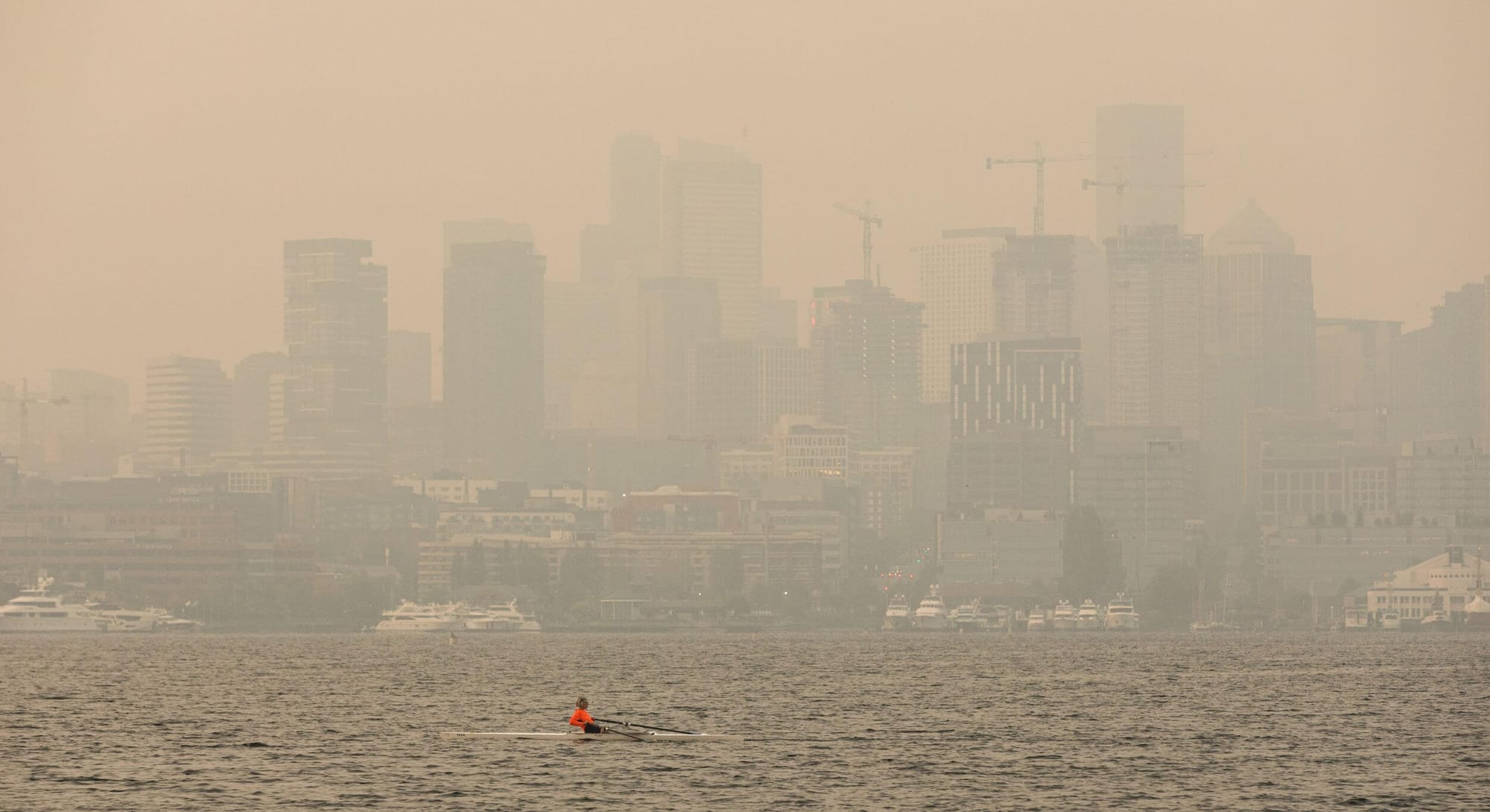 Hazy skyline