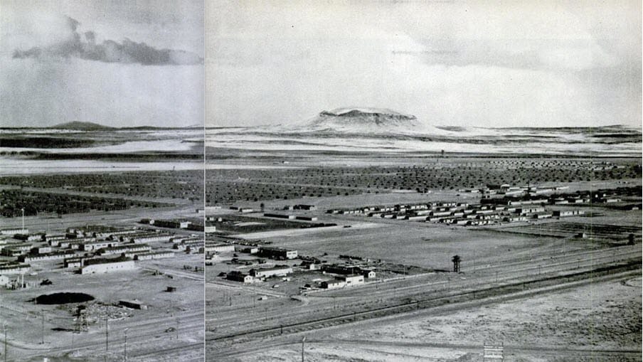 View of Tule Lake grounds from a moderate distance.