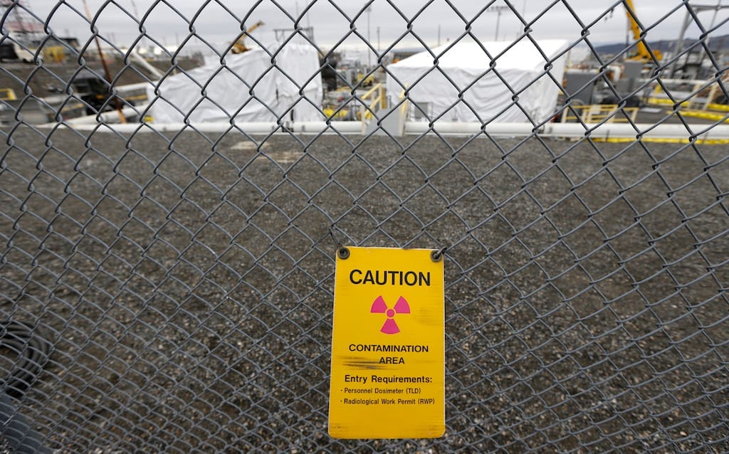 nuclear caution sign