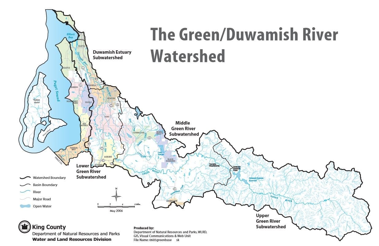 Duwamish River watershed map