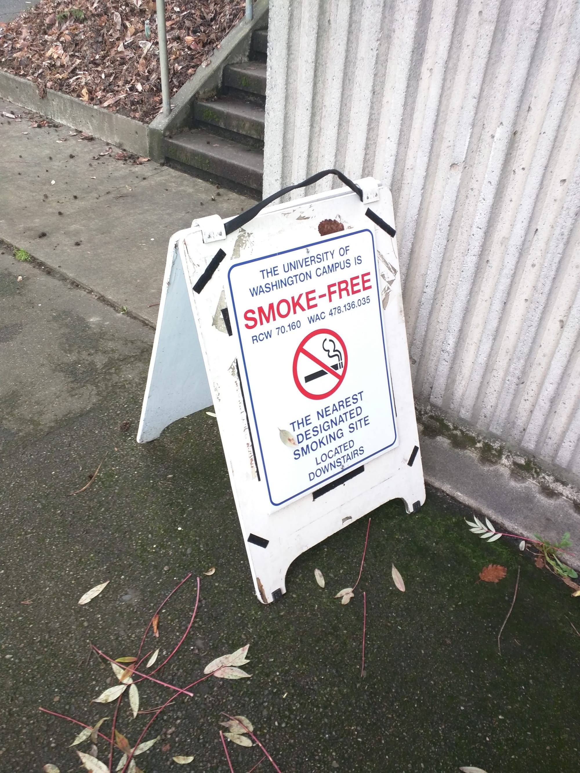 tobacco smoking uw smoke free
