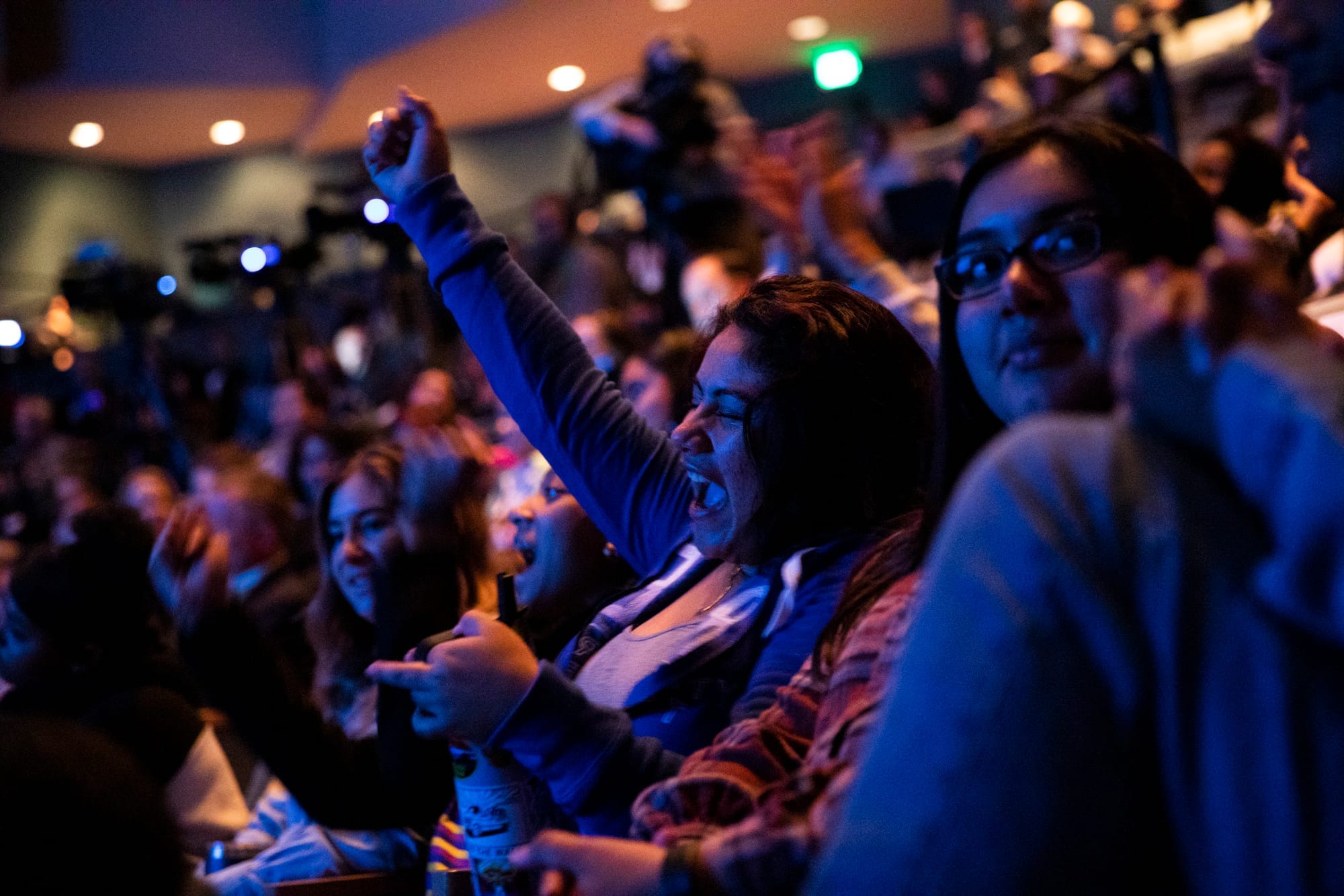 Students cheer