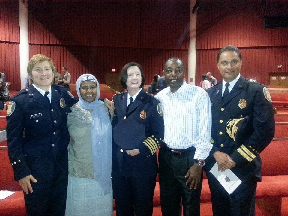 Friends of Said’s celebrate with Police Chief Kathleen O’Toole and former Assistant Chief Nick Metz.