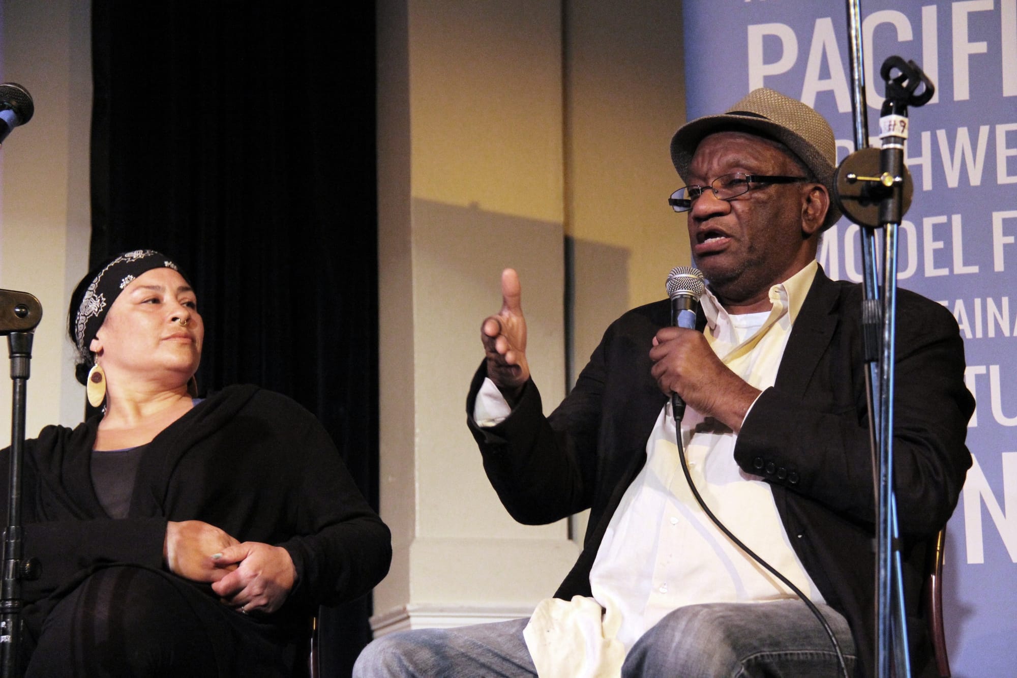 Choreographer Donald Byrd at the Crosscut Arts Salon. Photo by Sophie Glass