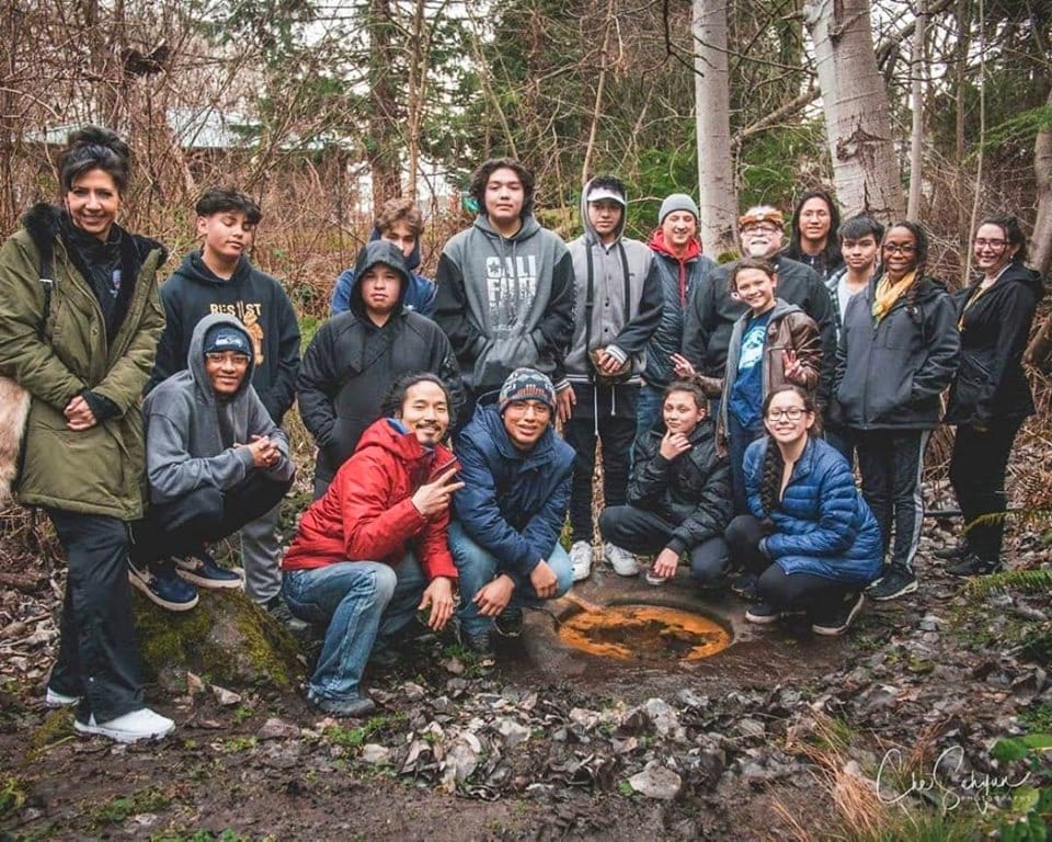 Seattle Clear Sky Native Youth Council and facilitators at Licton Springs