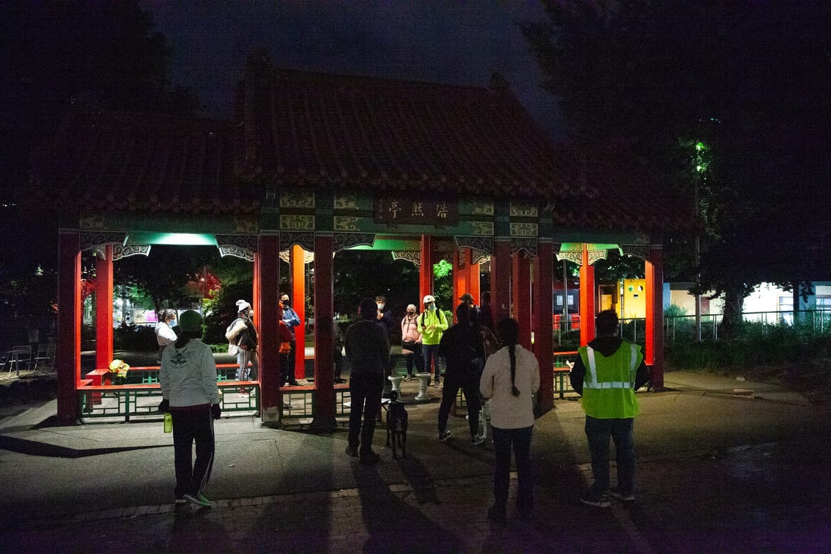 Hing Hay Park at night