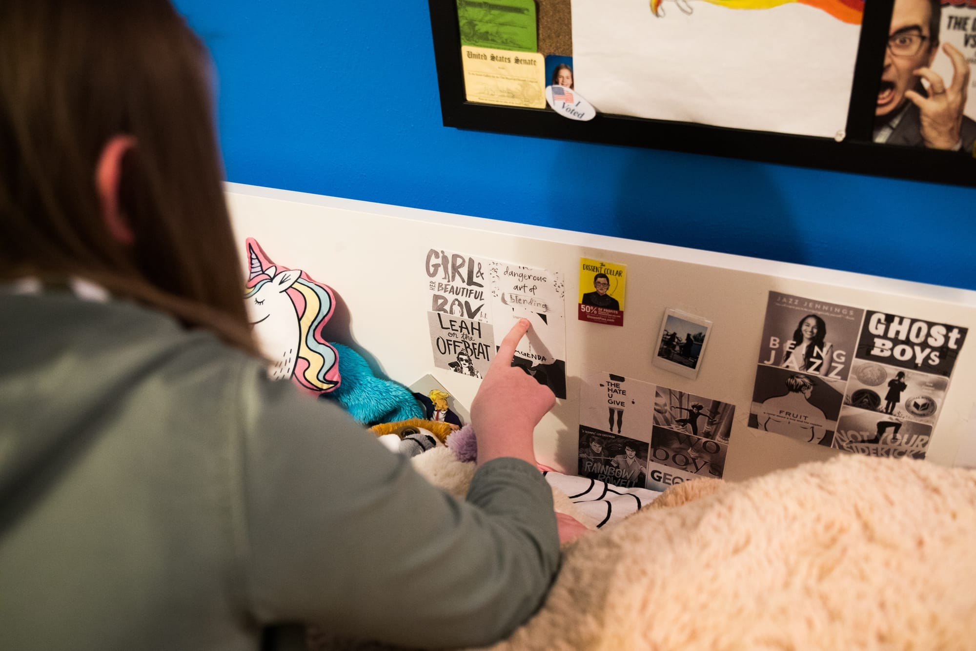 There's inspirational books and quotes along Stella Keating's bed at her home in Tacoma.