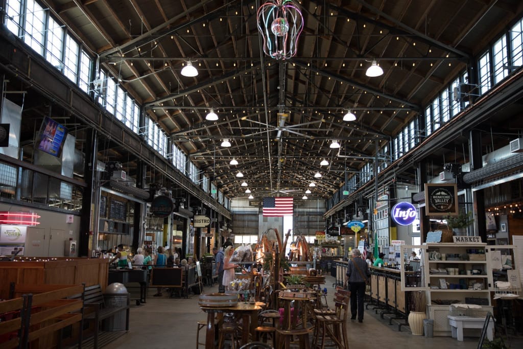 Interior of Wenatchee’s Pybus Public Market.