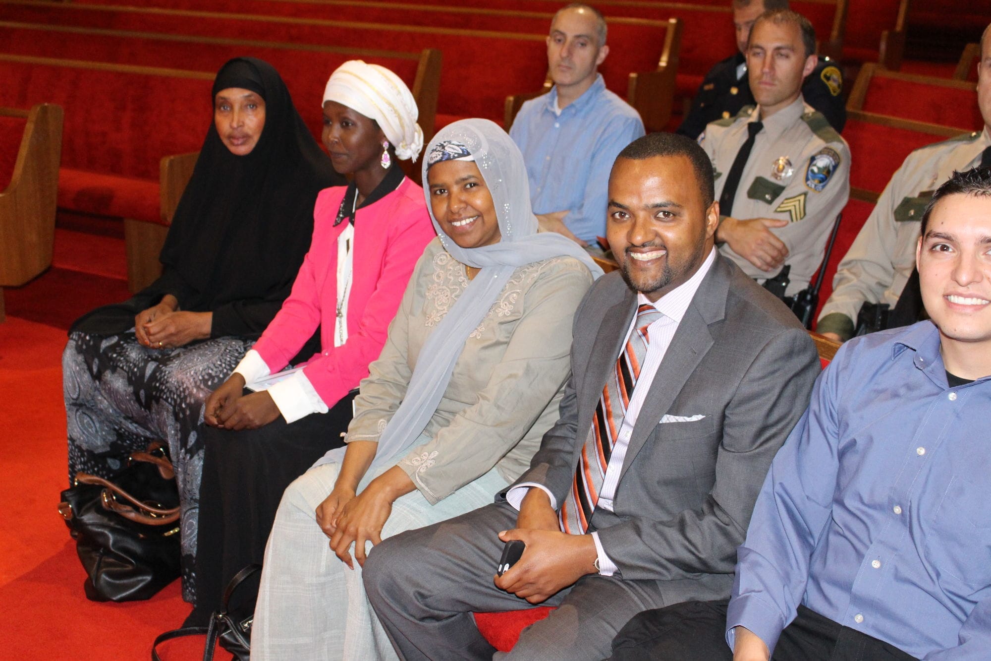 Friends and family of Mohamed Said at his graduation from the Academy.
