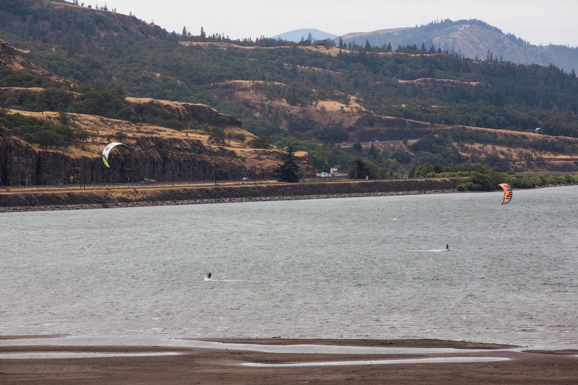Windsurfers on the Columbia River