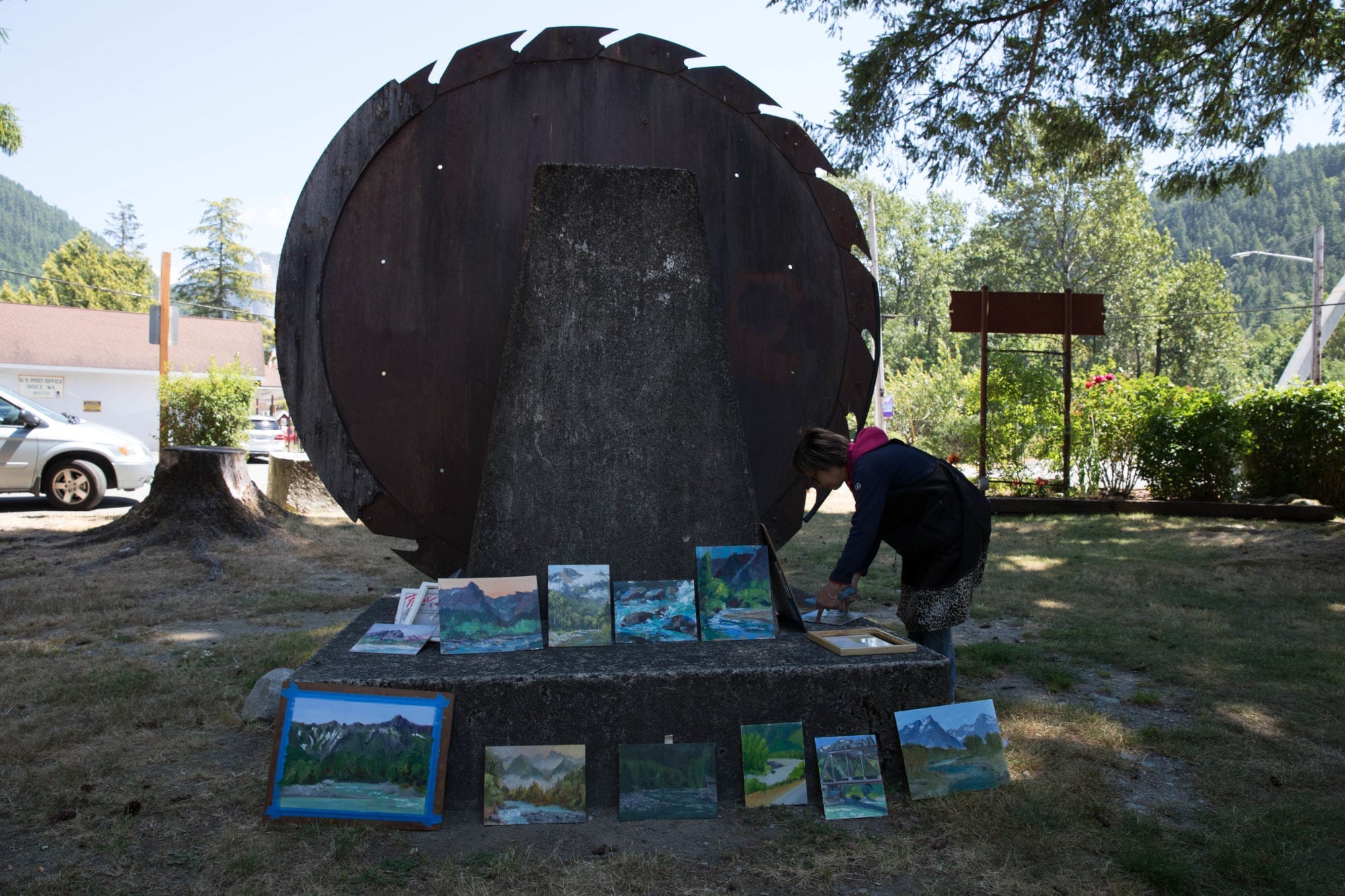A giant circular saw blade
