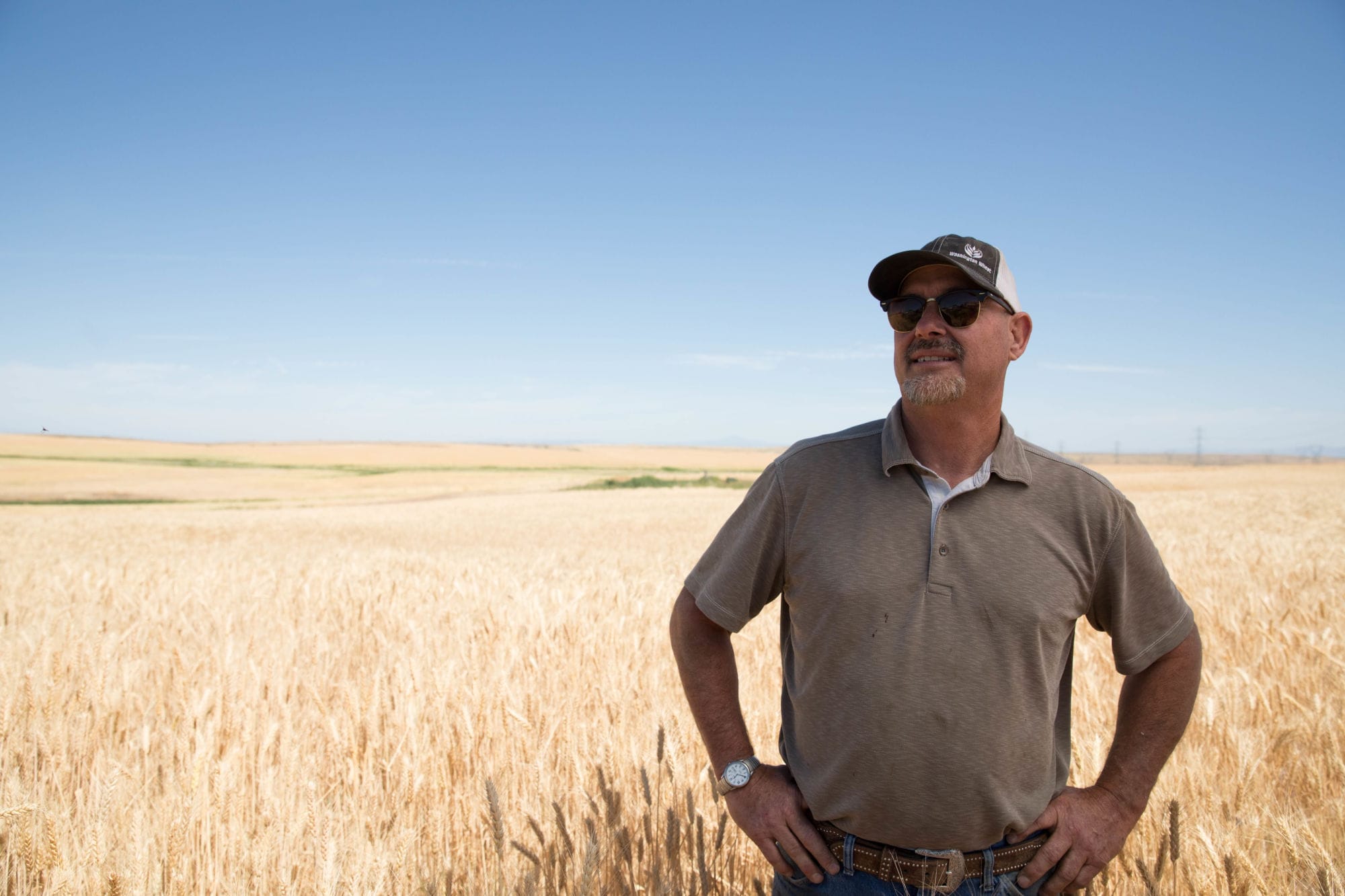 Howard McDonald, a wheat rancher, atop the Waterville Plateau.