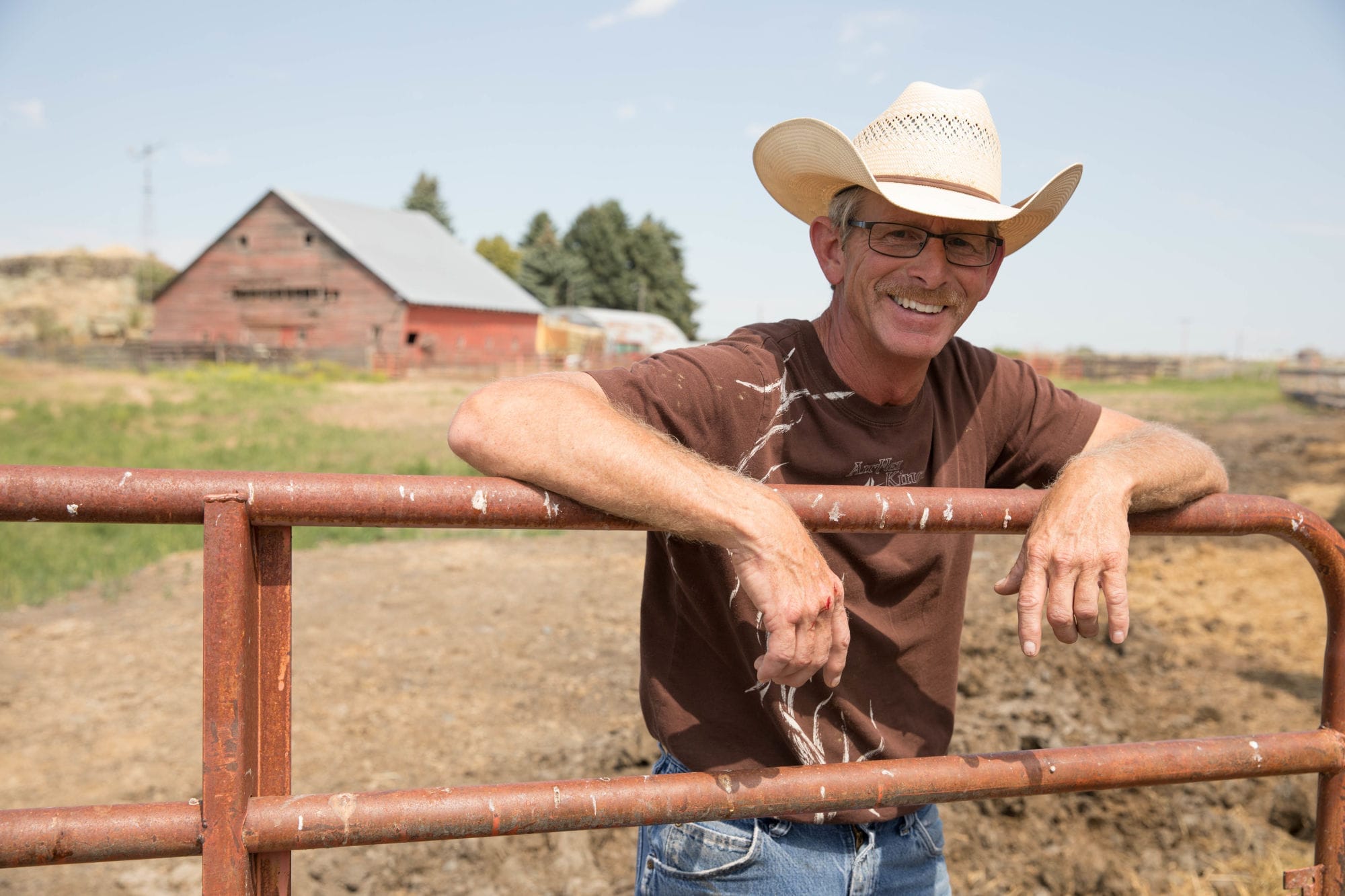 Dave Hubbbard at his home and ranch along Highway 2.