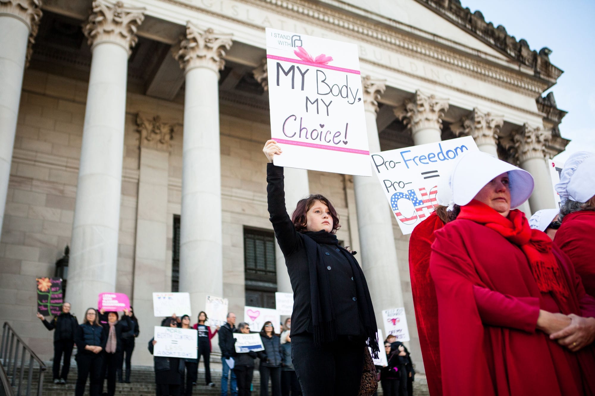 Tara Ryan protesting