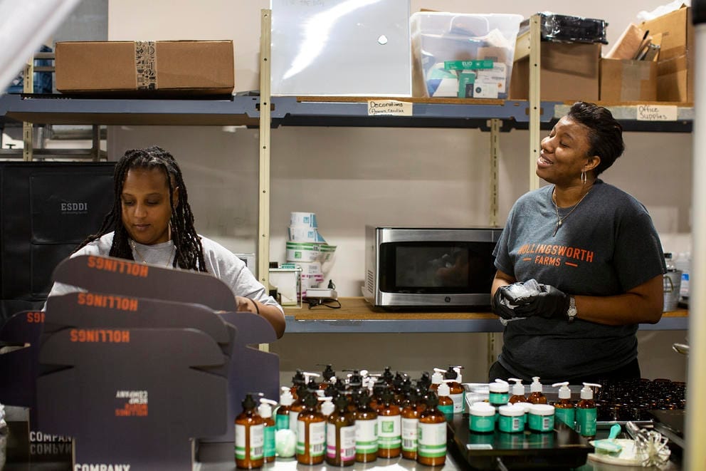 people in warehouse