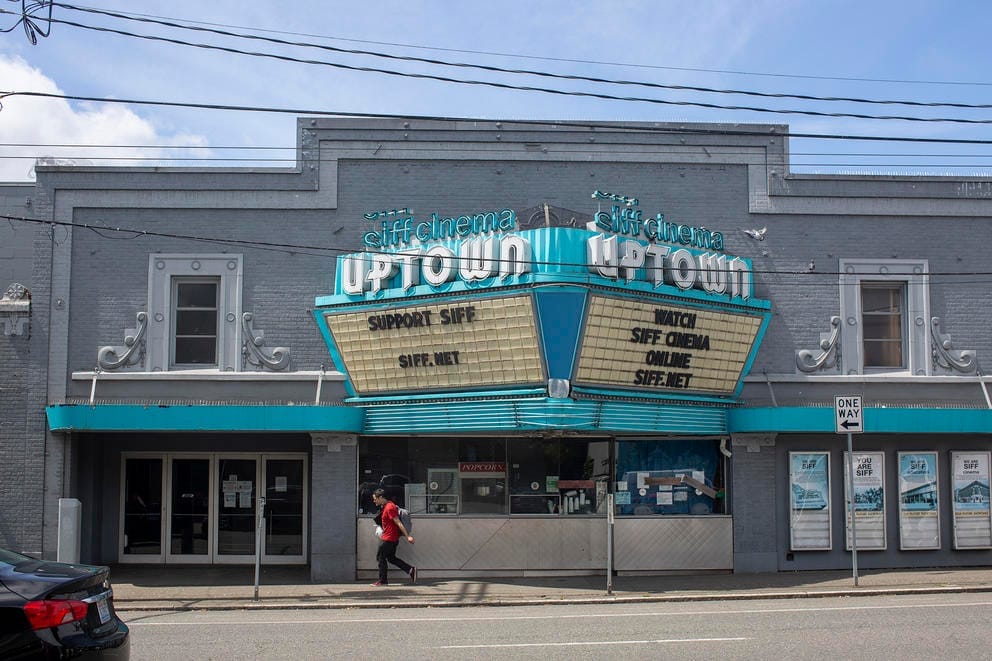 Marquee of the Seattle International Film Festival movie theater