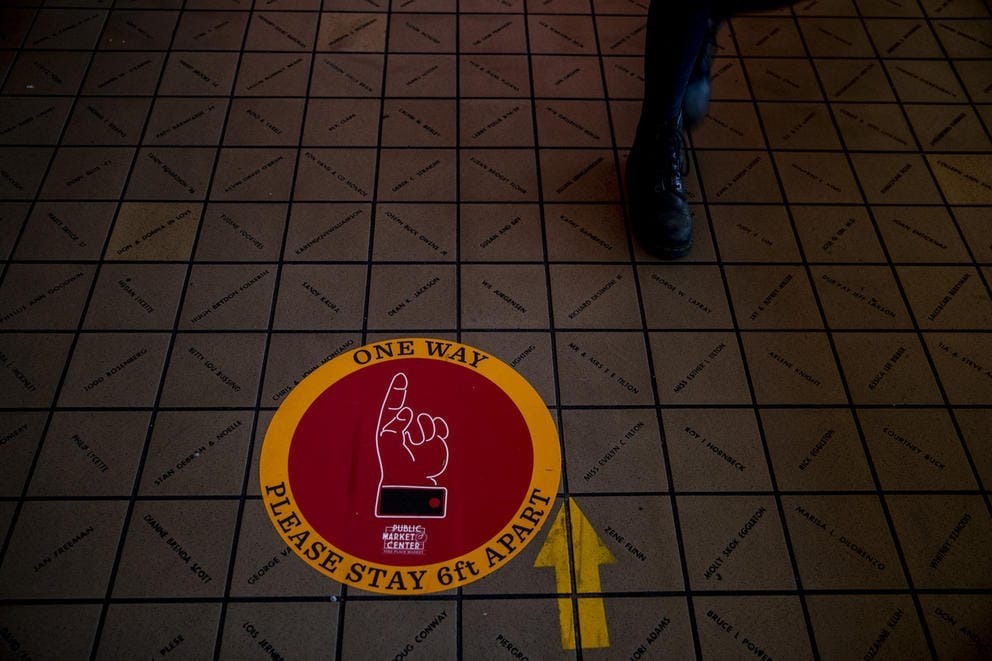 a floor sign