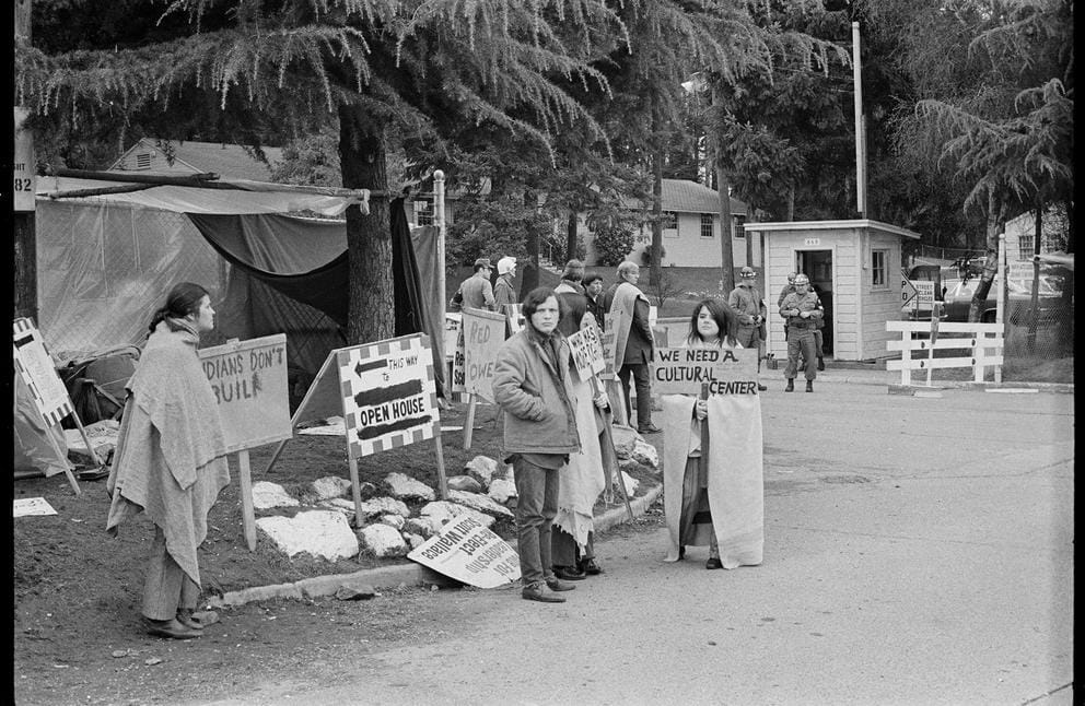 historical photo from Fort Lawton demonstration