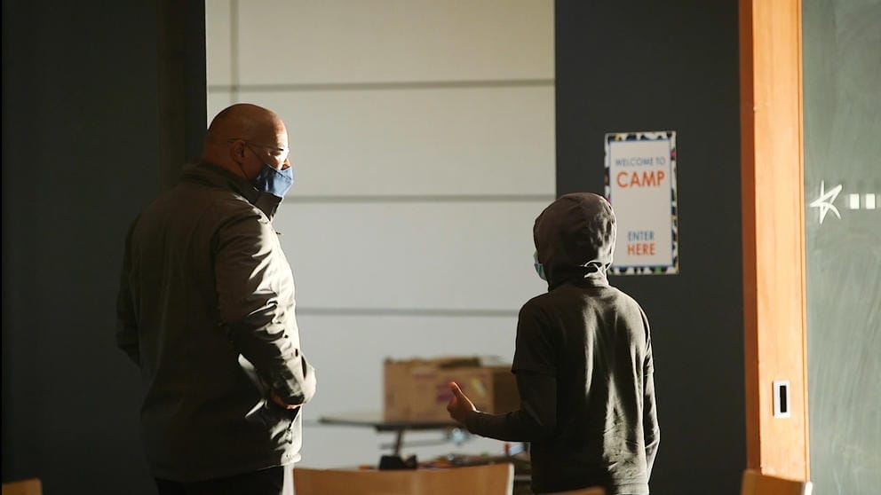 Counselor and student