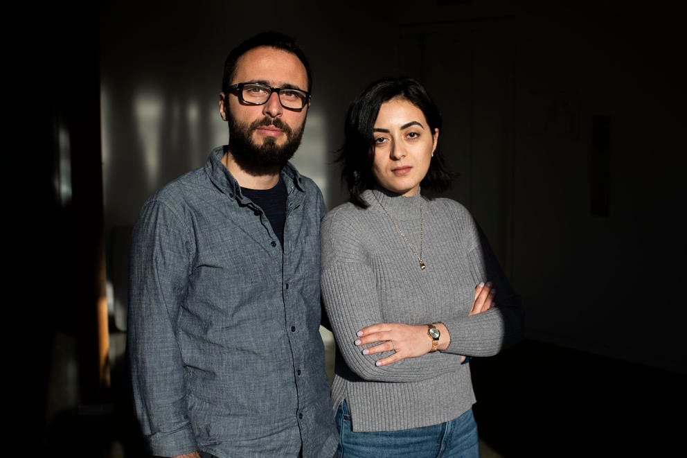 Moein Pahlavan, 30, and Sepideh Khoshnood, 30, software engineers at Microsoft