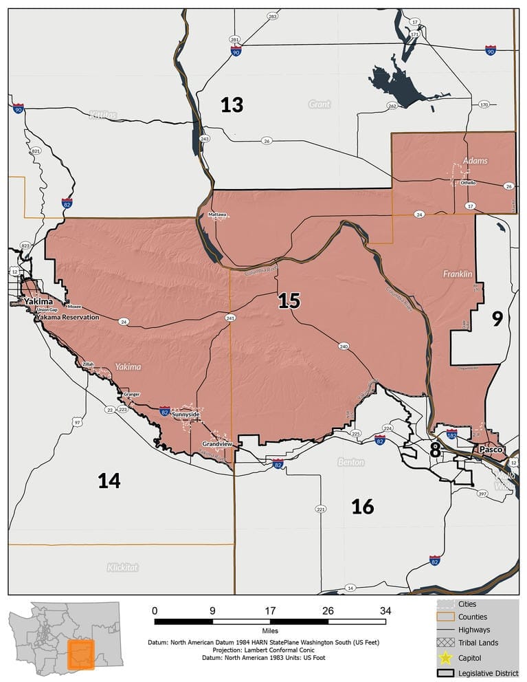 Map of 15th Legislative District