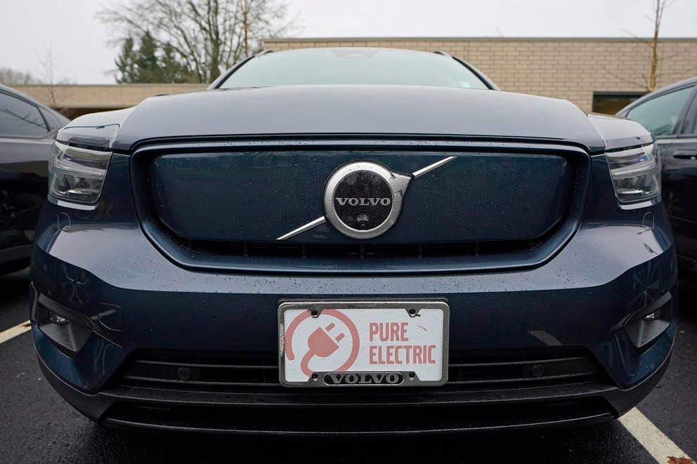 Close up of a Volvo vehicle