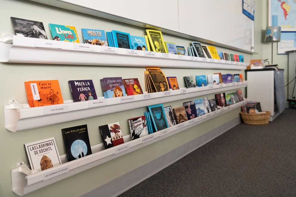 books in a classroom library