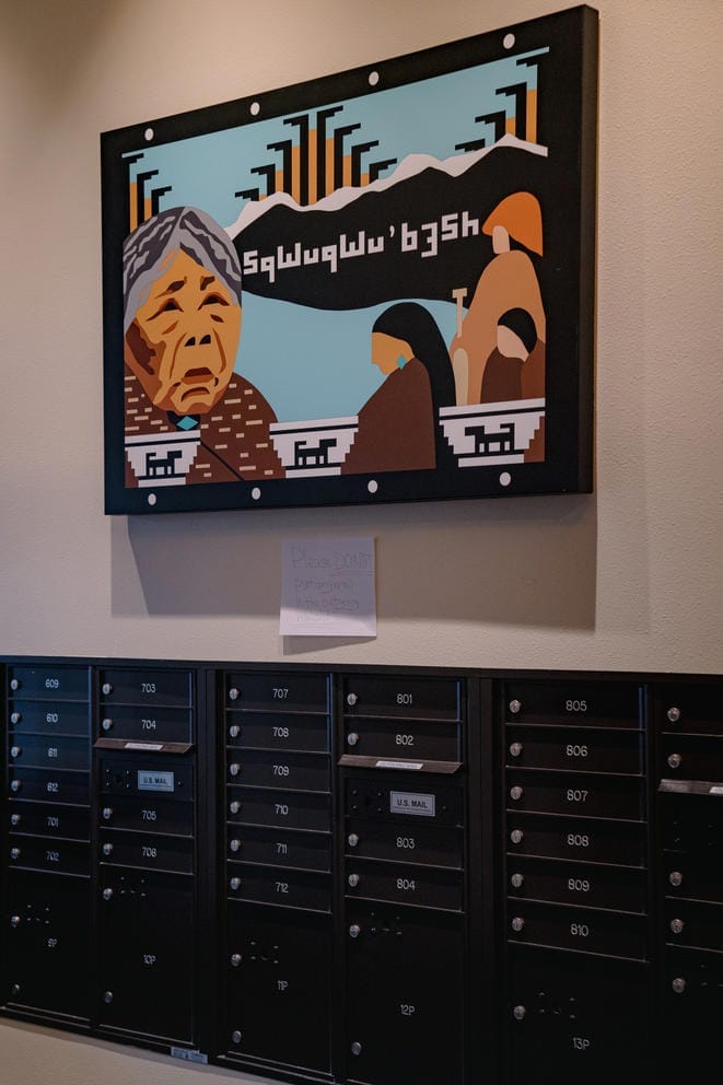 An artwork by Denise Emerson, who is Skokomish & Dine