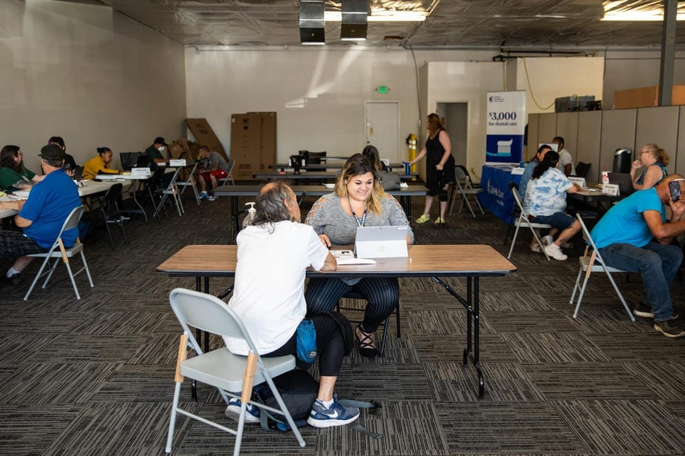 Community members and participants in Auburn Community Court in the resource center