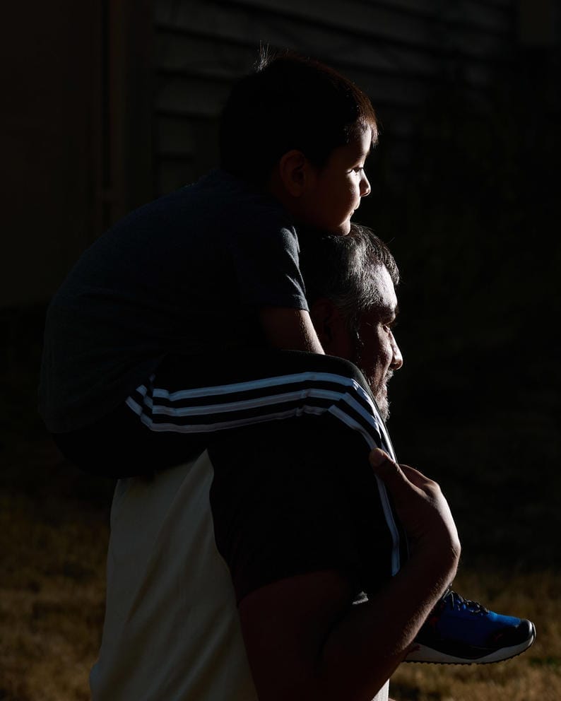 Edgar and his son Axel.