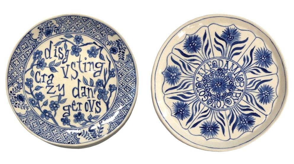 Stylized plates read 