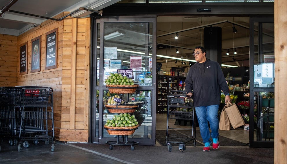 Rosario at the grocery store.