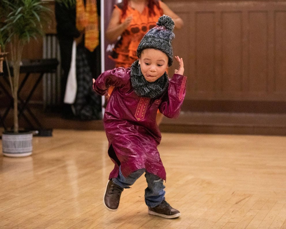 A child dances