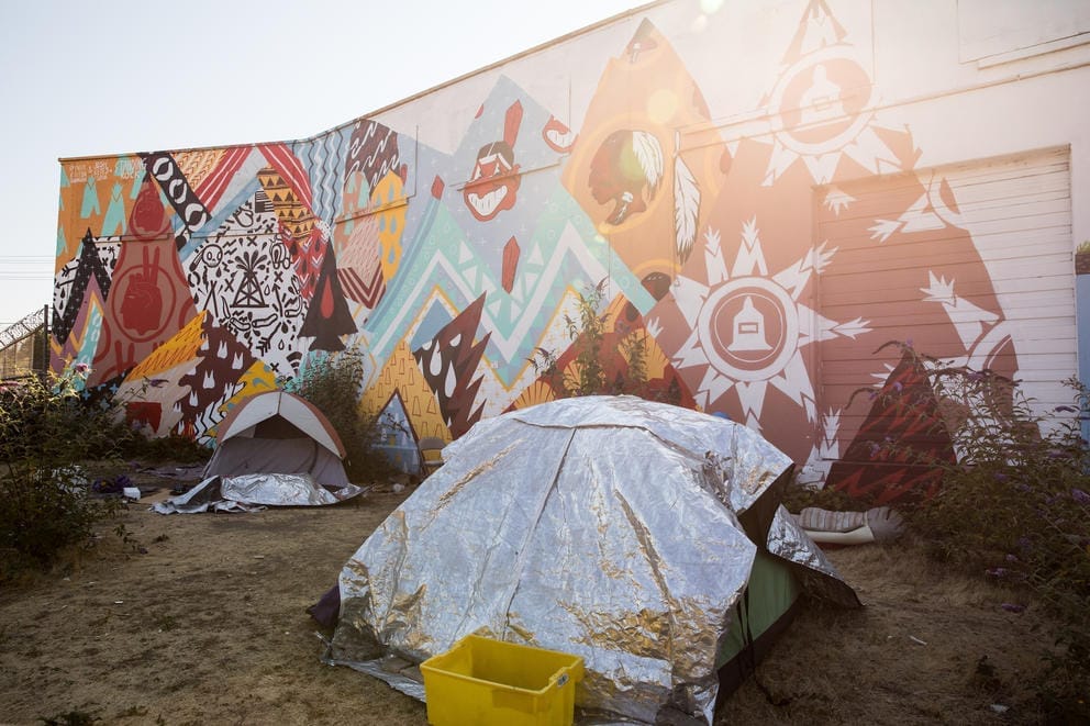 Spencer Keeton Cunningham’s “Standing Rock/Stolen Native Patternwork #10”