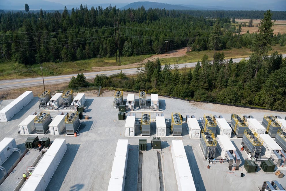 Ant Boxes outside the Merkle Standard cryptocurrency mining facility