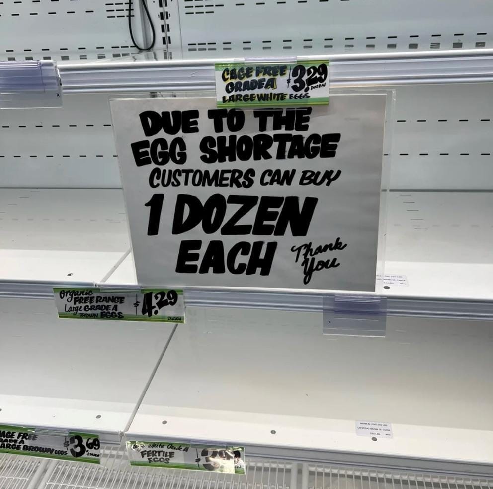 An empty shelf in the University District Trader Joe’s.