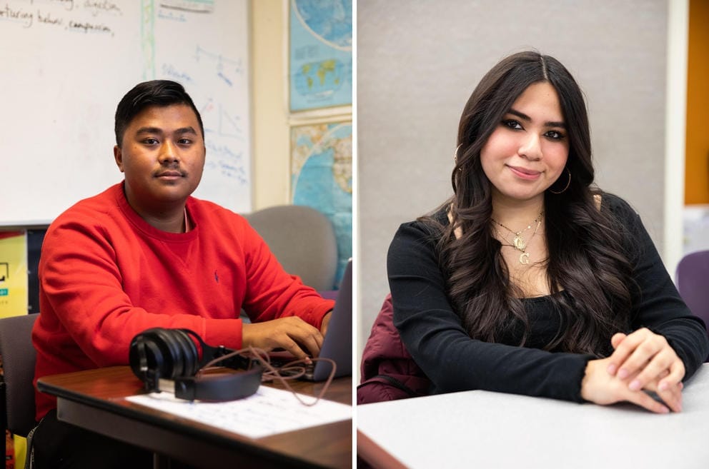 two students at the UW Instructional Center