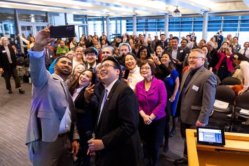 Attendees at the AA and NHPI Economic Summit take group photo 