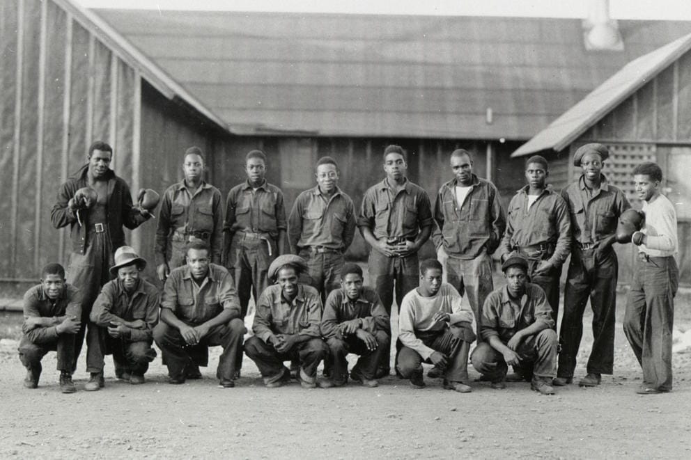 A group of African American Washington state CCC workers.