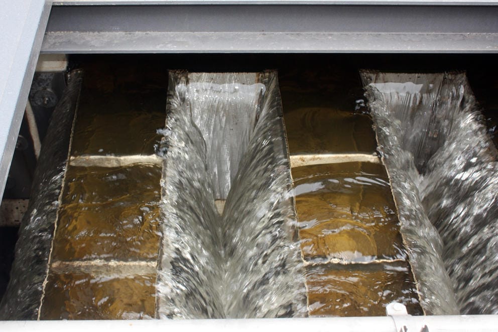 Treated water at the LOTT Water Alliance sewage treatment plant