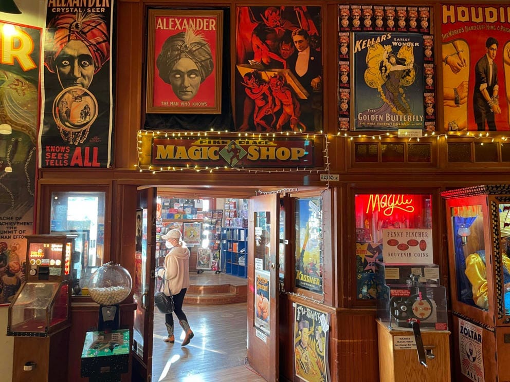 The Pike Place Magic shop in Pike Place Market