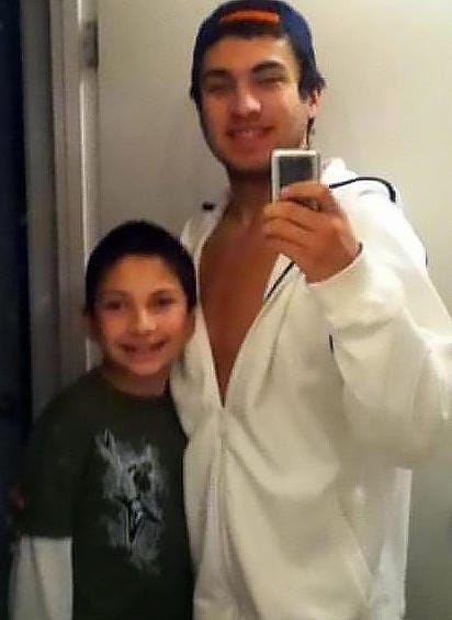Andres “Dre” Thornock and older brother Brandon Cotton