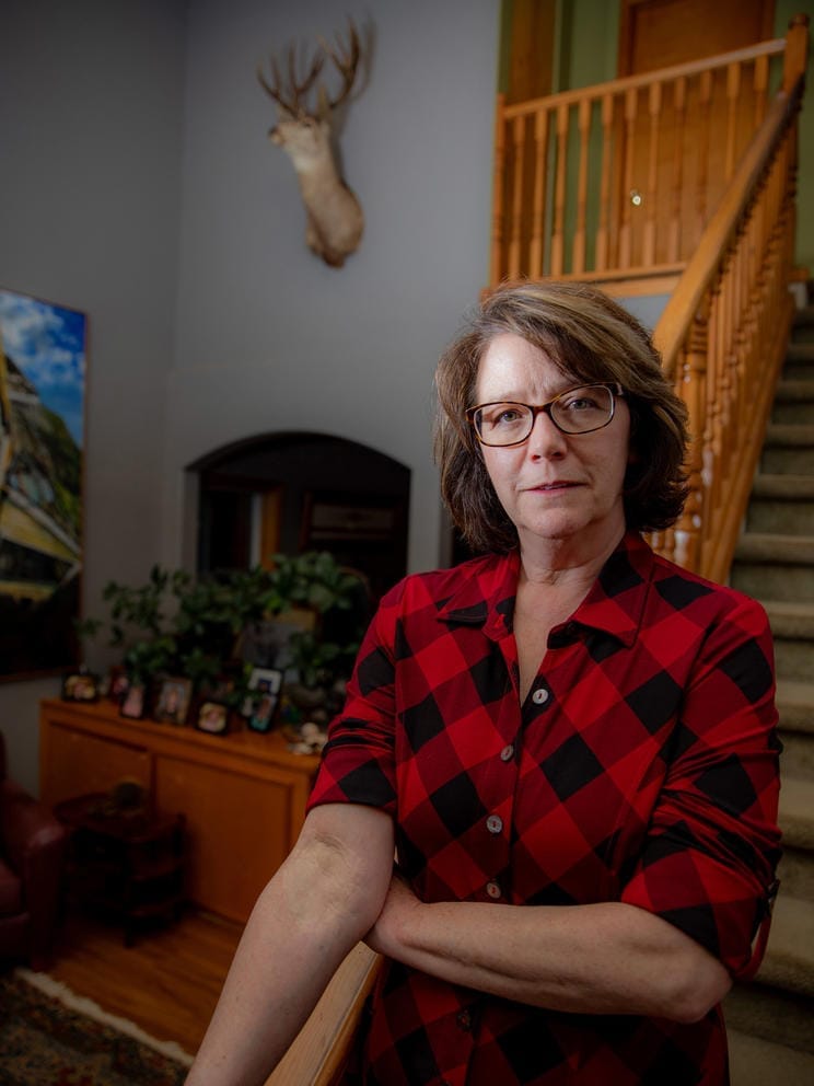 Liz Hjelmseth of Bellingham, a gun violence survivor, who testified in Olympia on gun control legislation.